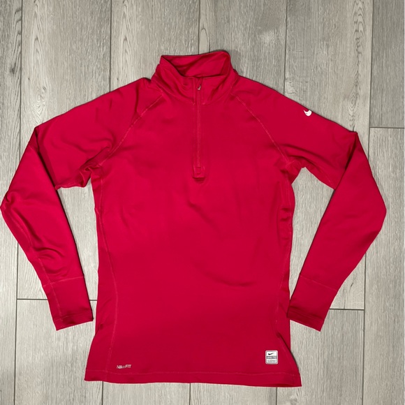 Nike Tops - Nike Pro Red Long Sleeve Shirt